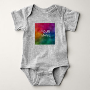 Body Para Bebé Plantilla personalizada Agregar texto Subir foto a