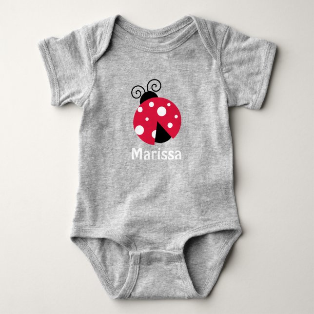 Body Para Bebé Plantillas Personalizadas Ladybug (Anverso)