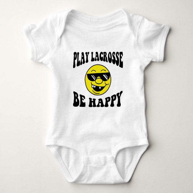 Body Para Bebé Play Lacrosse Be Happy (Anverso)