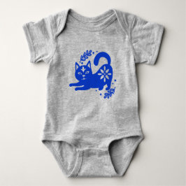 Body Para Bebé Playful Blue Cat Baby Bodysuit – CozyBun