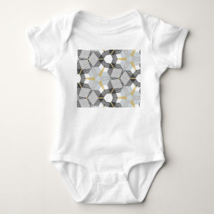 Body Para Bebé Plaza hexagonal colorida: caleidoscopio geométrico