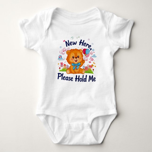 Body Para Bebé Please Hold Me, Cute Lion Cub (Anverso)