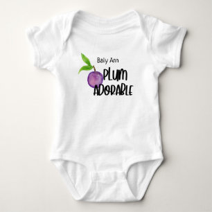 Body Para Bebé Plum Adorable Personalizado Traje para Niños Beb
