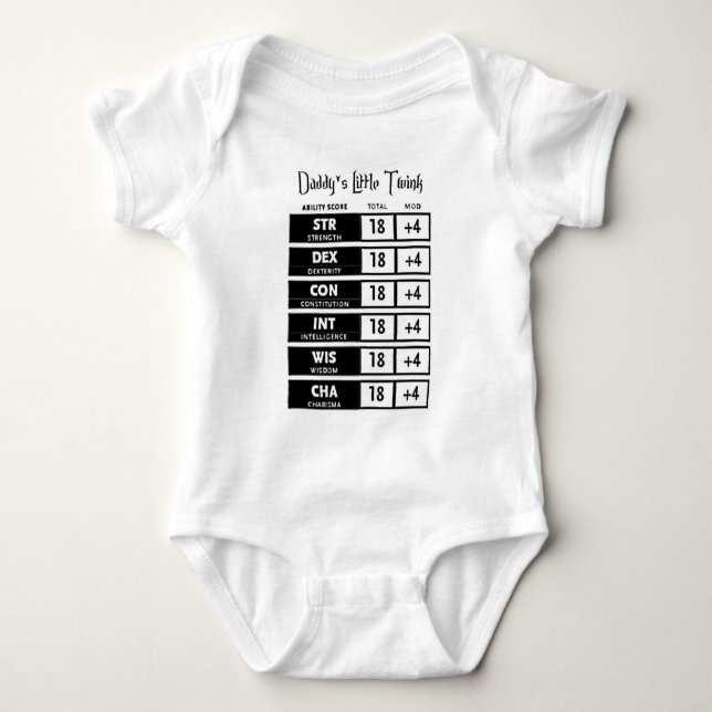 Body Para Bebé Poca enredadera de Twink del papá (Anverso)