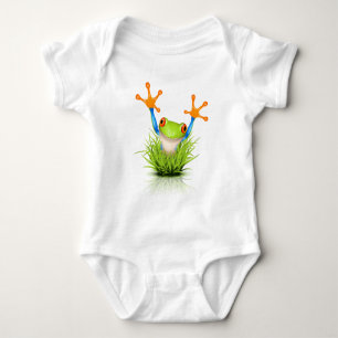 Body Para Bebé Poca rana arbórea en la hierba