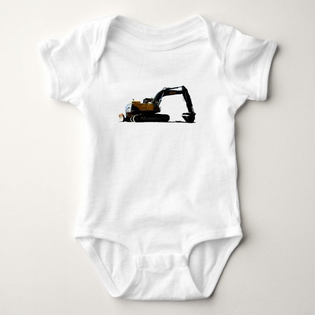 Body Para Bebé Poco operador pesado del equipo (Anverso)