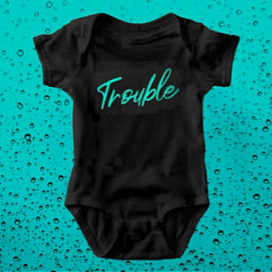 Body Para Bebé Poco Problema – Bodysuit de bebé con guión azul te