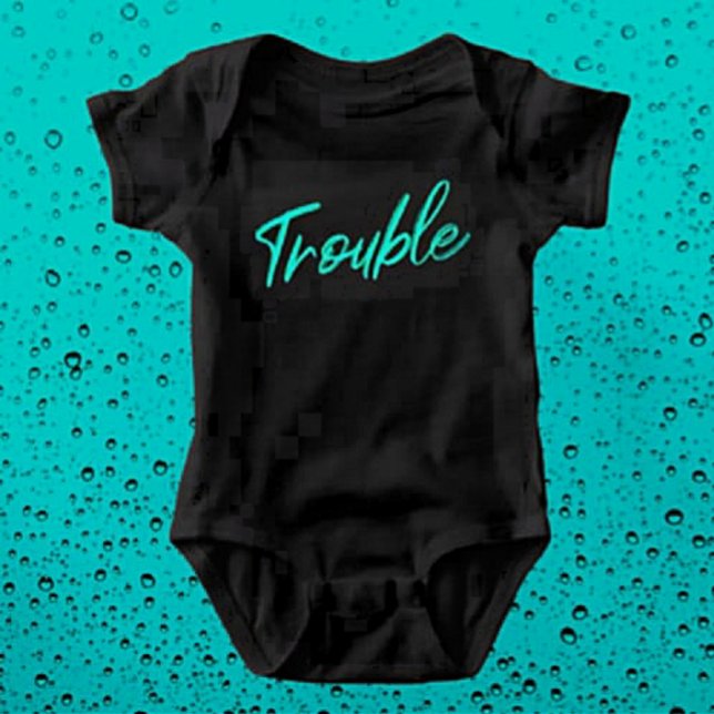 Body Para Bebé Poco Problema – Bodysuit de bebé con guión azul ve (Subido por el creador)