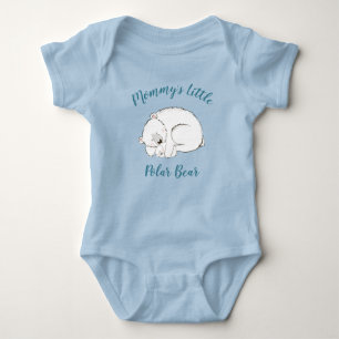 Body Para Bebé Polar Bear Baby Shower Winter Boy Blue