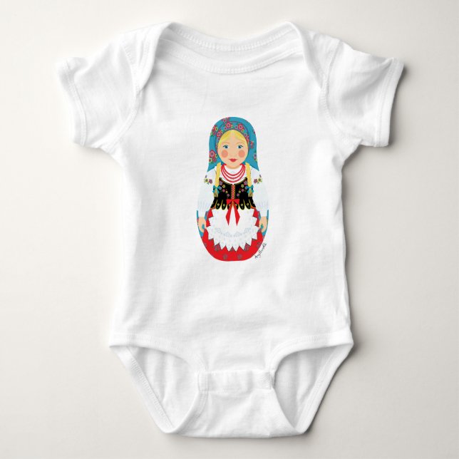 Body Para Bebé Pole Matryoshka Baby Bodysuit (Anverso)
