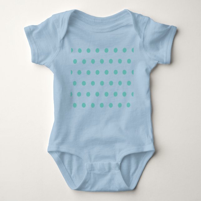Body Para Bebé Polka Dot Baby Bodysuit (Lavanda y Aqua) (Anverso)