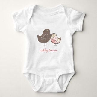 Body Para Bebé Pollitos Chic Damask Caprichoso Rosa Pastel Niña B