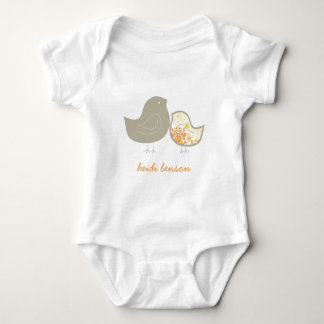 Body Para Bebé Pollitos de Damasco Caprichoso Amarillo Pastel Neu