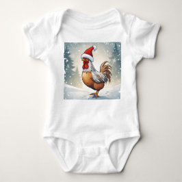 Body Para Bebé Pollo de moda, gallo de Navidades, gallo de vacaci