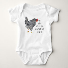Body Para Bebé Pollo de rock con divertida camiseta de texto