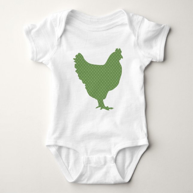 Body Para Bebé Pollo moderno enrrollado (Anverso)