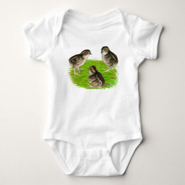 Body Para Bebé Polluelos de codorniz Bobwhite (Anverso)
