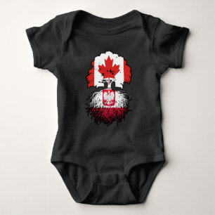 Body Para Bebé Polonia Bandera polaca de árboles de Canadá canadi