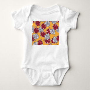 Body Para Bebé Pomegranate Drake: Patrón de cosecha artesanal