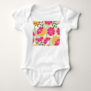 Body Para Bebé Pomelo y hojas: Vintage tropical