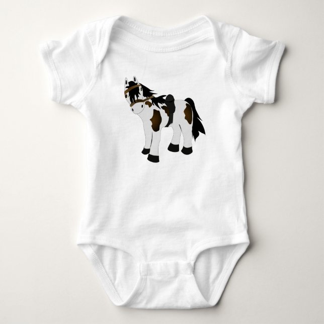 Body Para Bebé Pony de pinta de corte (Anverso)