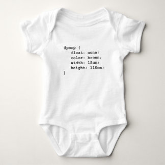 Body Para Bebé #poop CSS Shirt