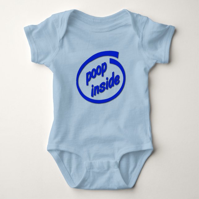 Body Para Bebé Poop Inside Funny Baby Creeper Romper (Anverso)