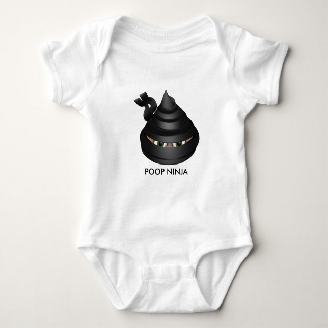 Body Para Bebé Poop Ninja Baby Bodysuit (Anverso)