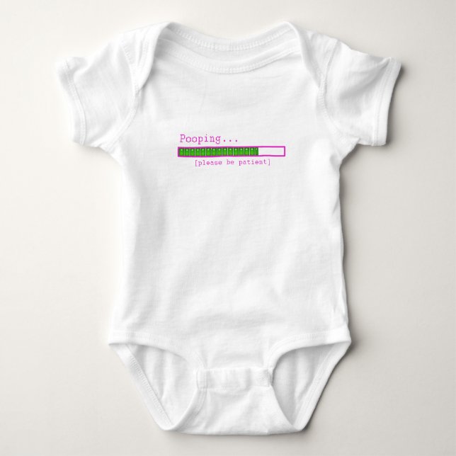 Body Para Bebé Pooping, sea por favor paciente… (Anverso)