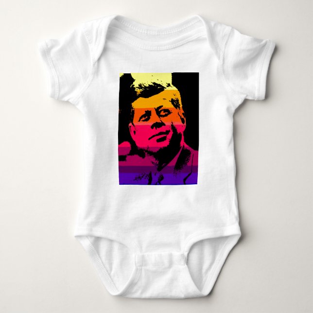 Body Para Bebé Pop Art Jack JFK John F. Kennedy (Anverso)