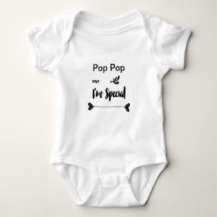 Body Para Bebé Pop dice que soy un bebé especial
