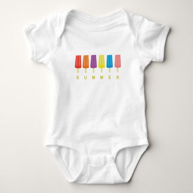 Body Para Bebé Popsicles para mi verano (Anverso)