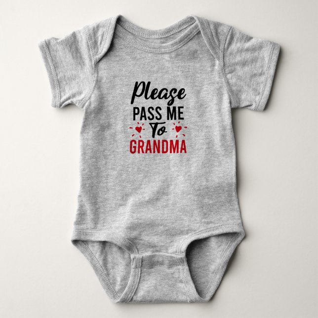 Body Para Bebé Por favor, pásame a la abuela (Anverso)