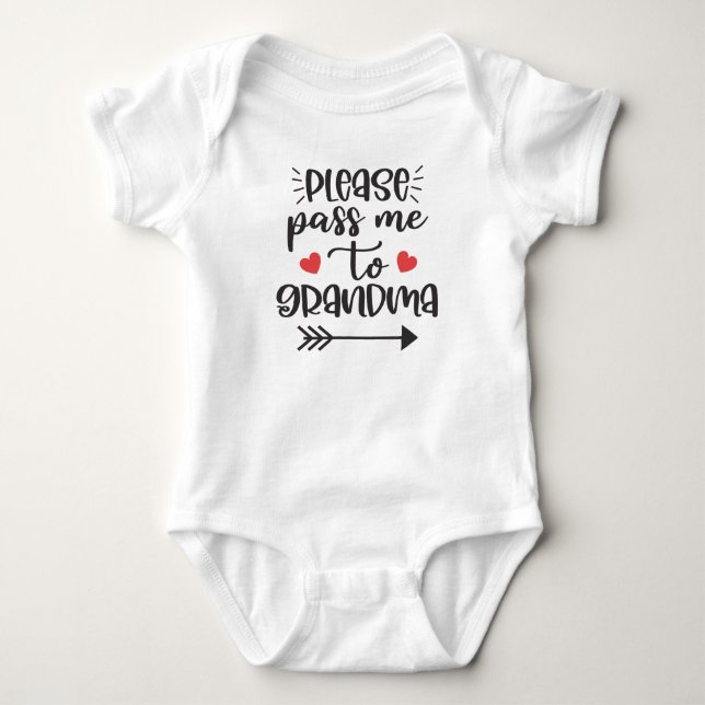 Body Para Bebé Por Favor, Pásame A La Abuela (Anverso)