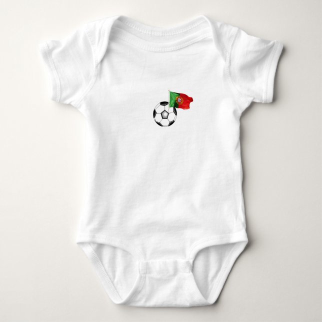 Body Para Bebé Portugal: Bebé de Futebol/del fútbol (Anverso)