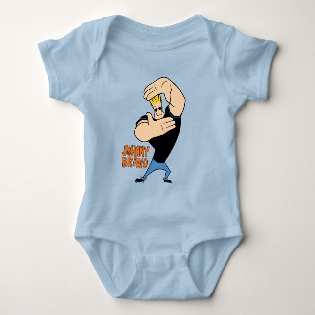 Body Para Bebé Pose del marco de imagen de Johnny Bravo (Anverso)