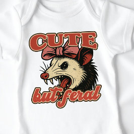 Body Para Bebé Possum dulce pero fértil: Humor sarcástico vintage