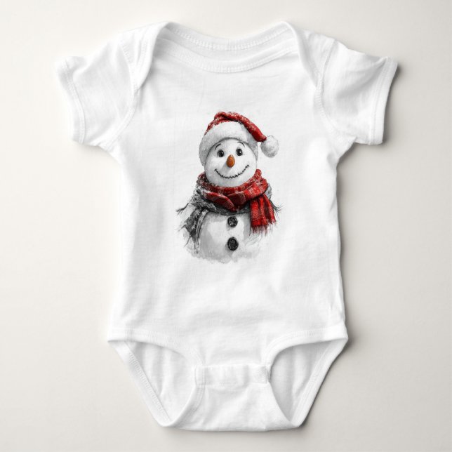 Body Para Bebé Poster de esbozo de navidades (Anverso)
