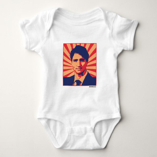 Body Para Bebé Poster de la propaganda de Justin Trudeau - .png (Anverso)