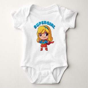 Body Para Bebé Postura adorable de Supergirl