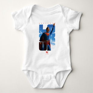 Body Para Bebé Postura de Superman mirando hacia arriba