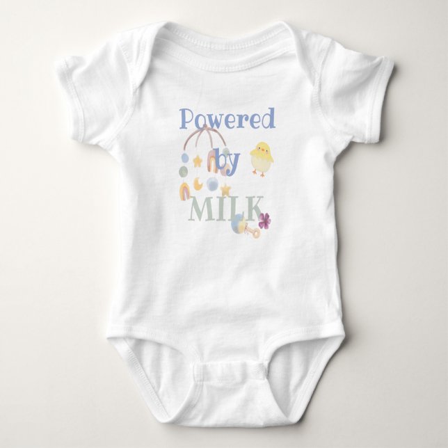 Body Para Bebé Powered by milk - mobile rattle  (Anverso)