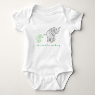 Body Para Bebé Preciosa camiseta de la mami sobre el elefante
