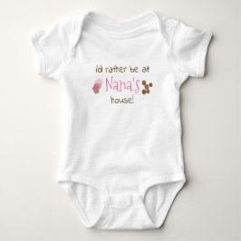 Body Para Bebé Prefiero estar en la casa de Nana, caramelos, gall