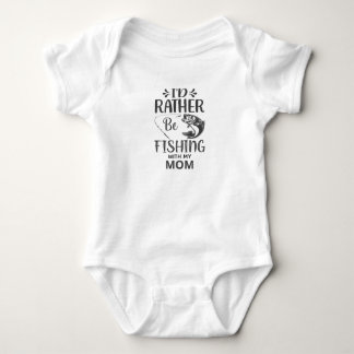 Body Para Bebé Prefiero pescar con mamá traje de bodysuit