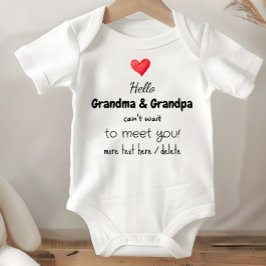 Body Para Bebé Pregnancy Announcement Idea, Future Grandparents, 
