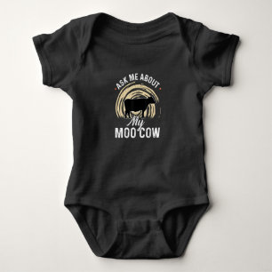 Body Para Bebé Pregúntame sobre mi    agricultor de vaca moo