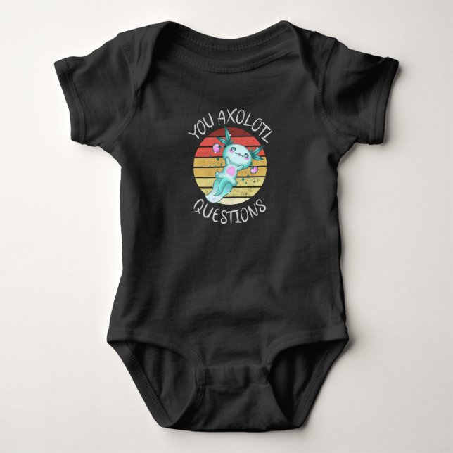 Body Para Bebé Preguntas axolotl (Anverso)