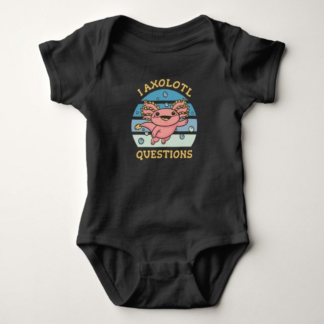 Body Para Bebé Preguntas axolotl (Anverso)