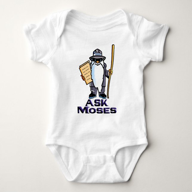 Body Para Bebé Pregunte a Moses (Anverso)
